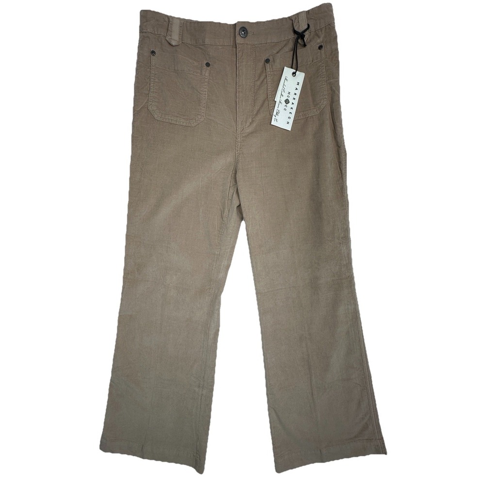 NWT Women's Beige Corduroy Fargo Flare Cord Pants by Marrakech Sz: 8/29